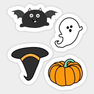 Bat, Witch, Ghost, Pumkin - Halloween Lover Sticker pack Sticker